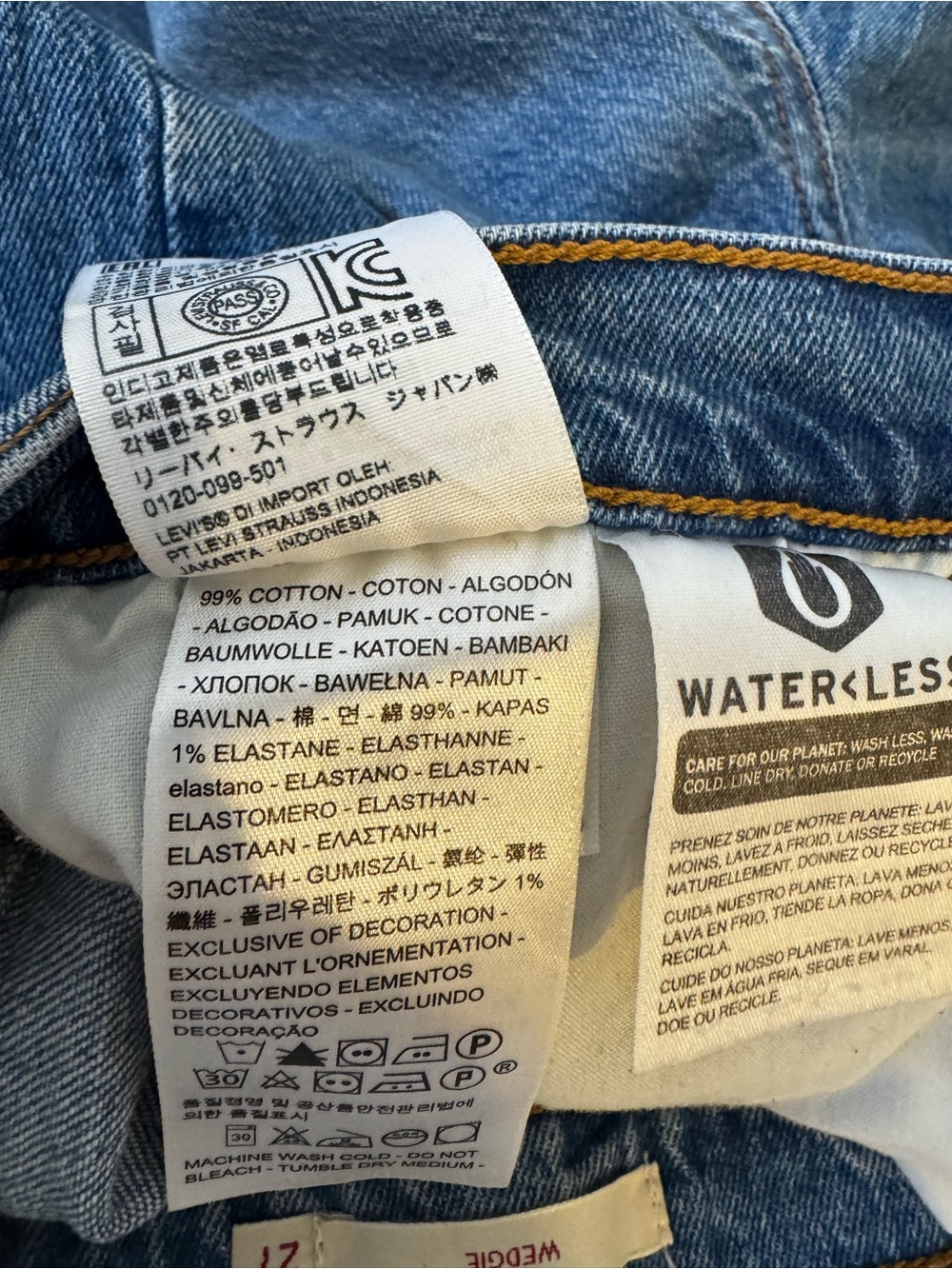 Levi's Premium Wedgie Icon High Rise Leg Medium Wash Ankle Jeans Sz 27 - Picture 10 of 10